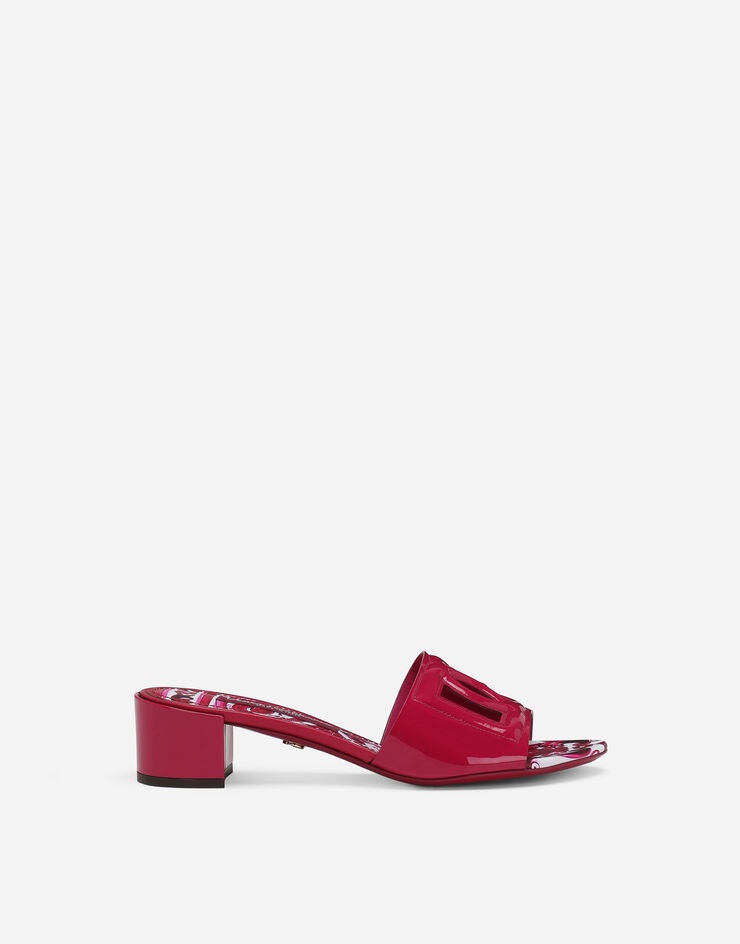 Patent leather DG mules with cut-out - 1