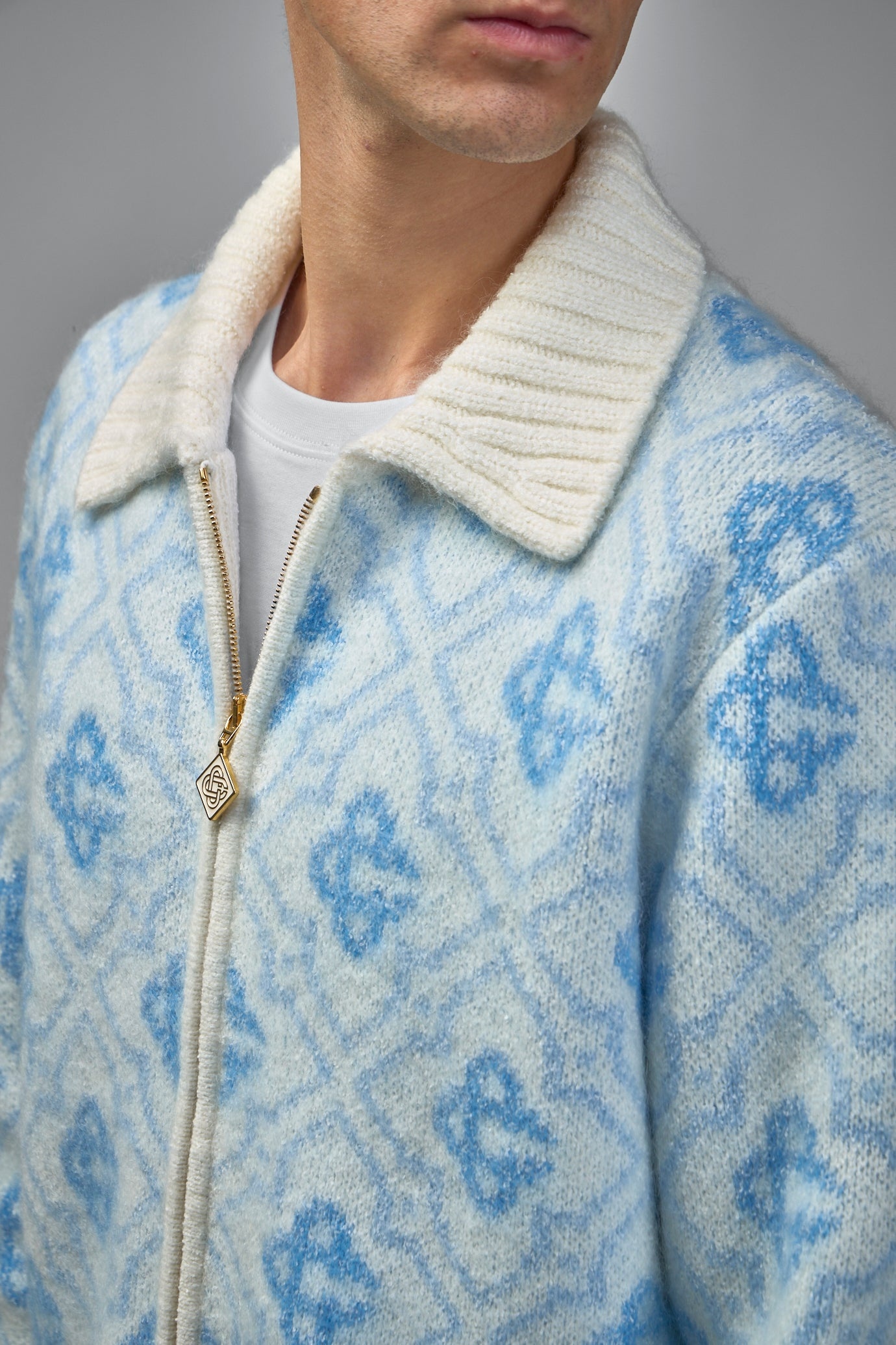 Mohair Monogram Zip Jumper - 5