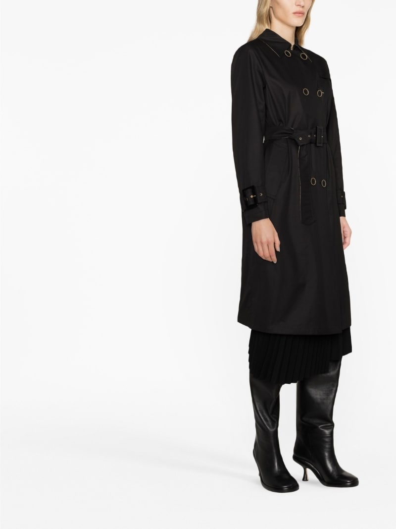 belted cotton trench coat - 4