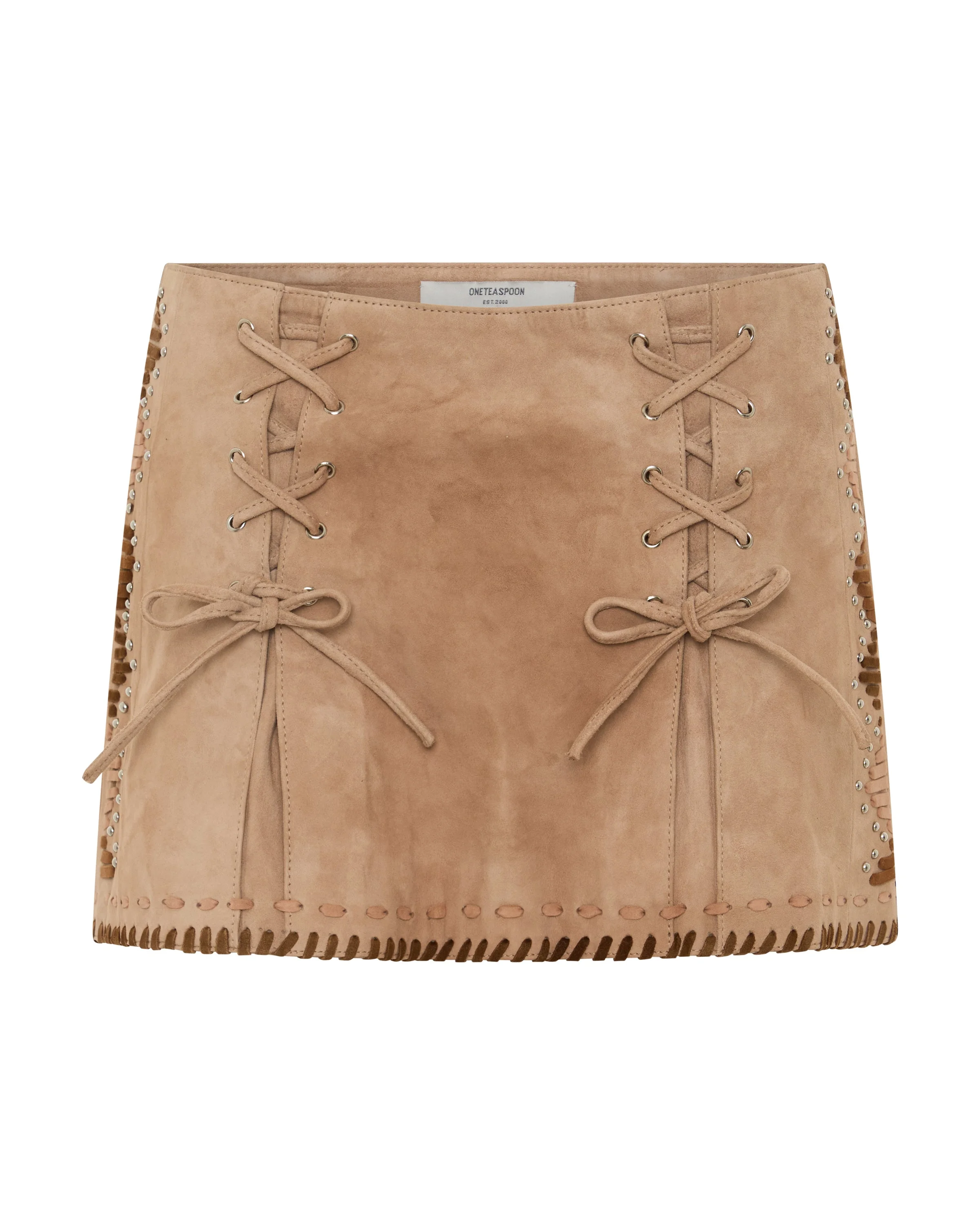 Wild Prairie Suede Mini Skirt - Dusty Pink - 1