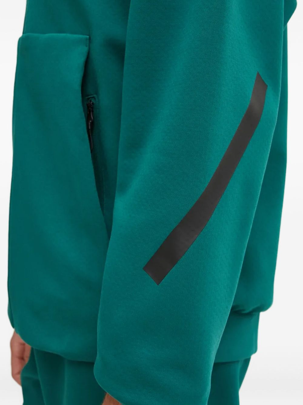 logo-detail zip-up hoodie - 5