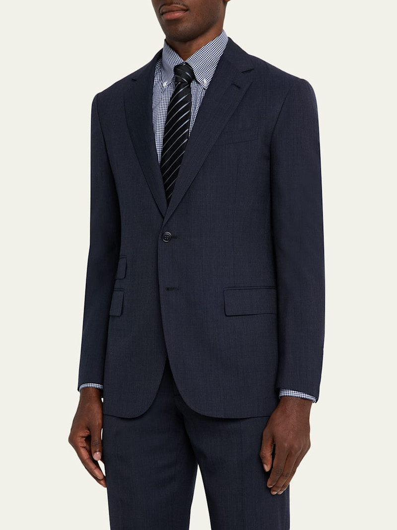 Men's Kent Wool and Cashmere Pin-Dot Suit 4