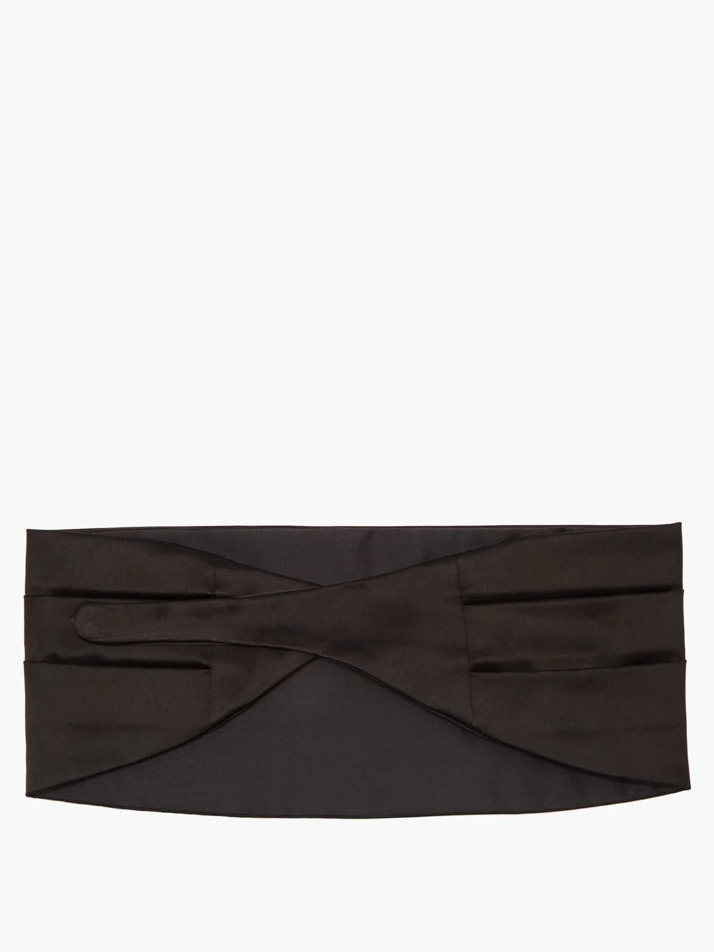 Pintuck cotton and silk cummerbund - 4