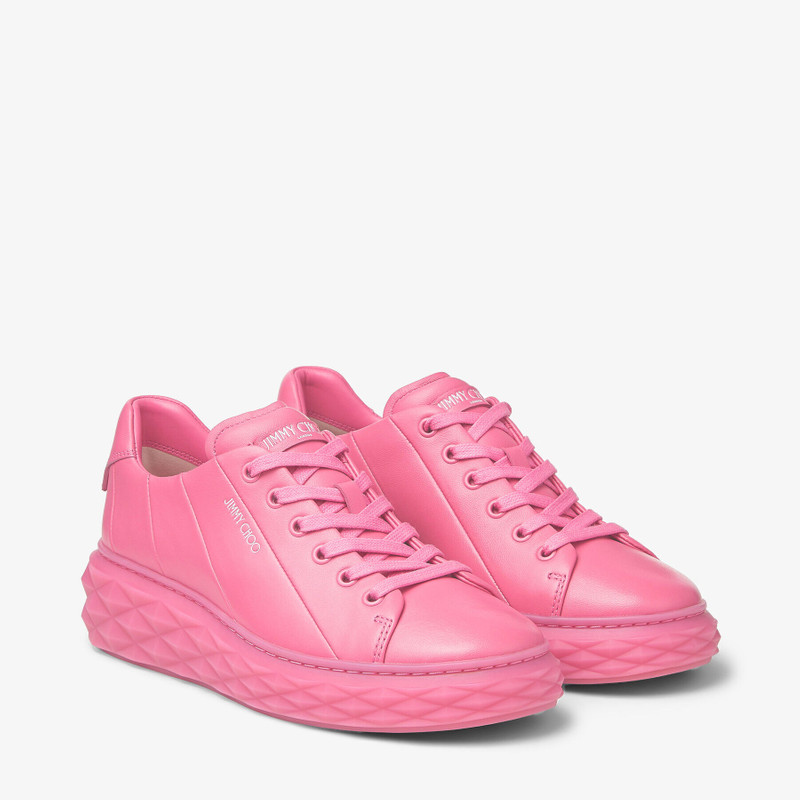 Diamond Light Maxi/F
Candy Pink Nappa Leather Low-Top Trainers with Platform Sole 3