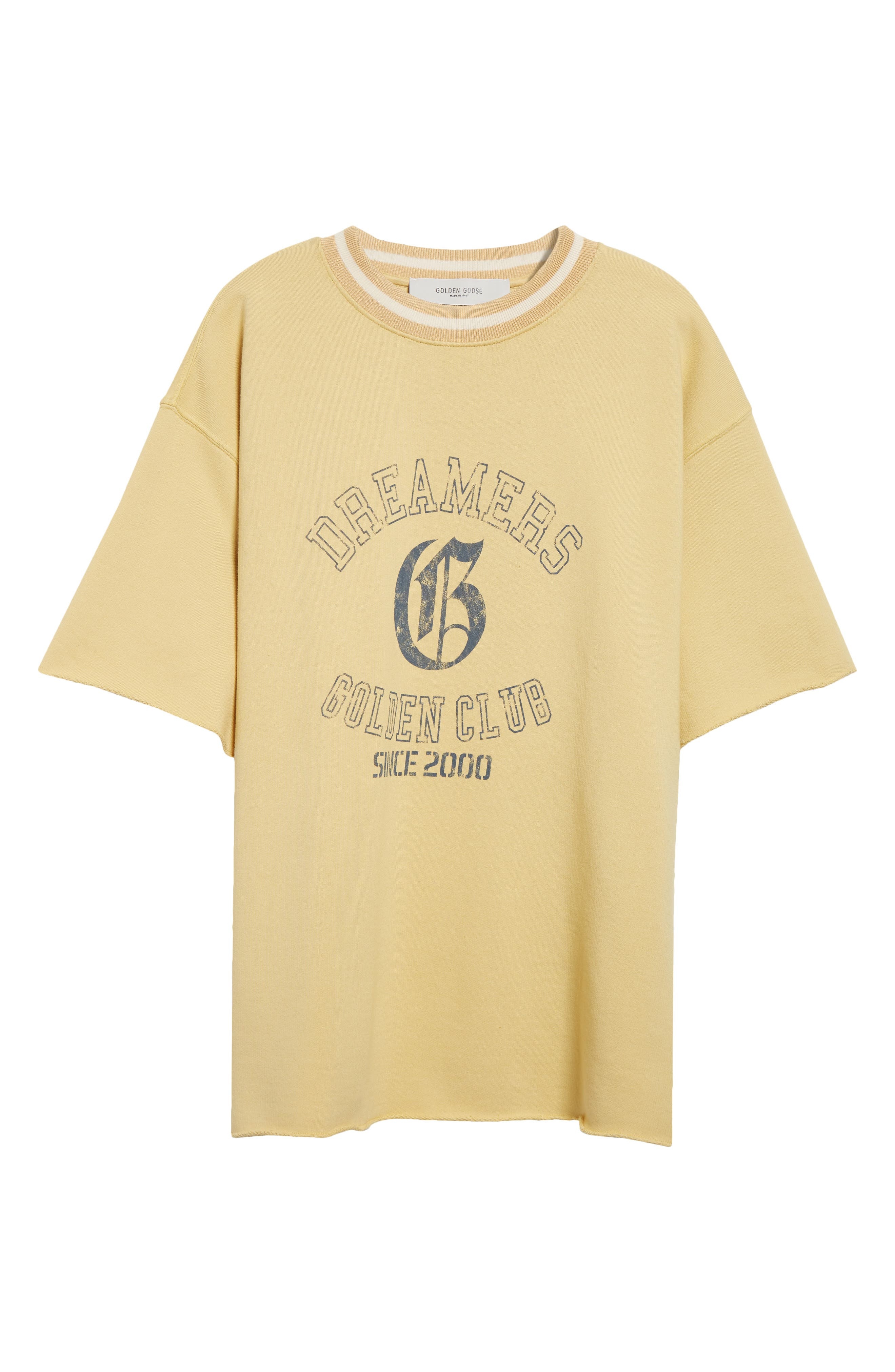 Golden Goose Journey Oversize Shirt Sleeve Graphic Sweatshirt in Rattan at Nordstrom - 5