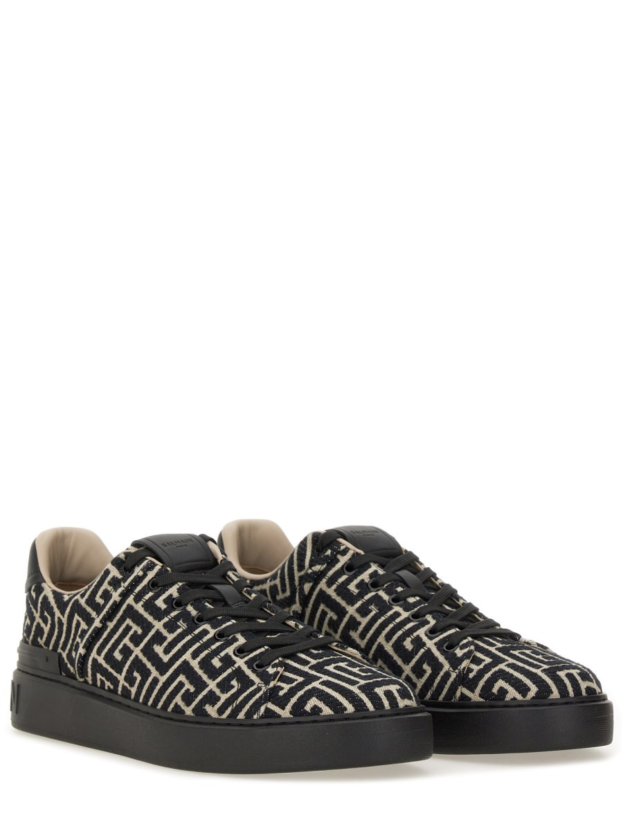 B-COURT JACQUARD MONOGRAMMED SNEAKERS - 2