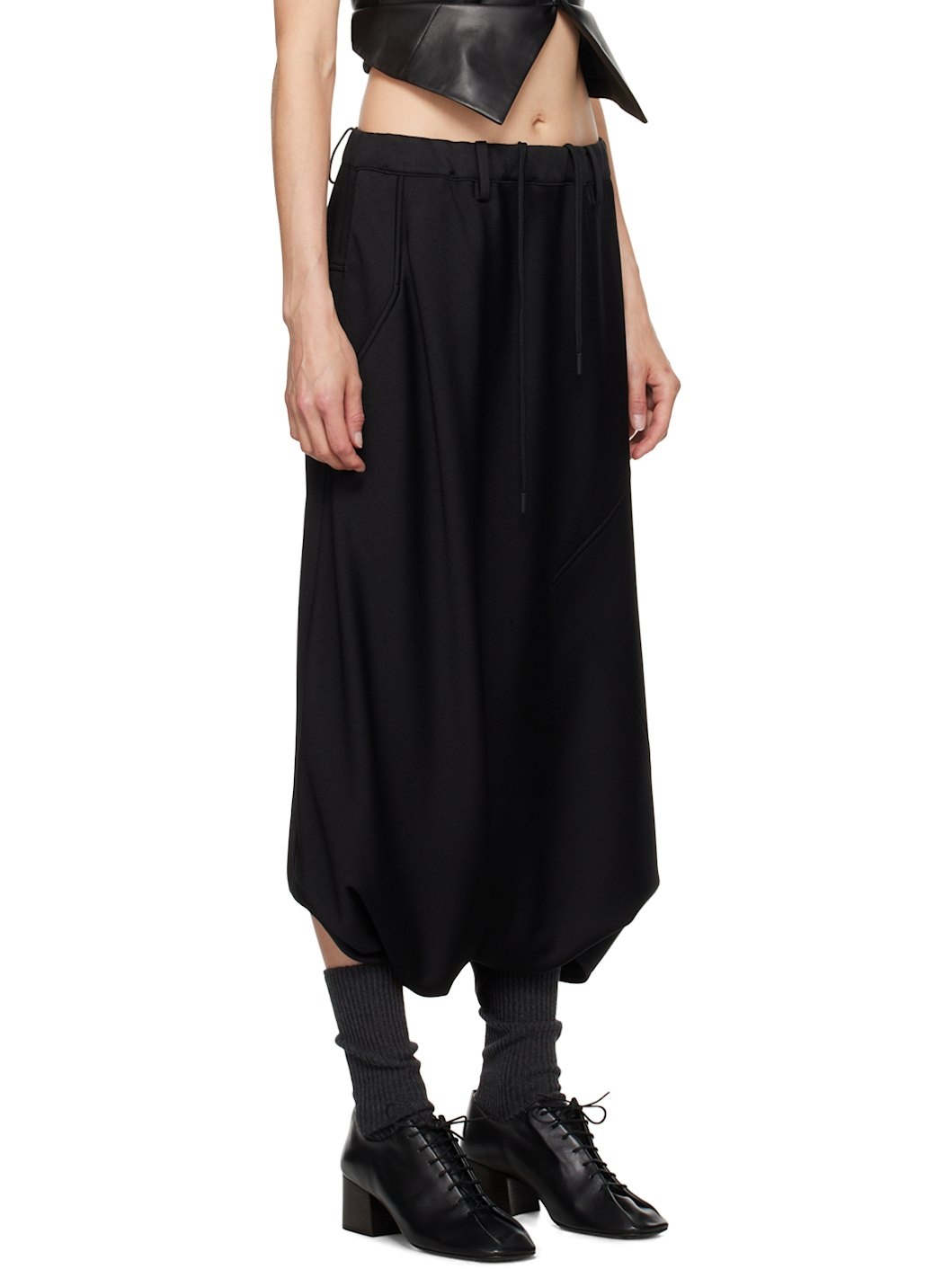 Black R-Paneled Lounge Pants - 2