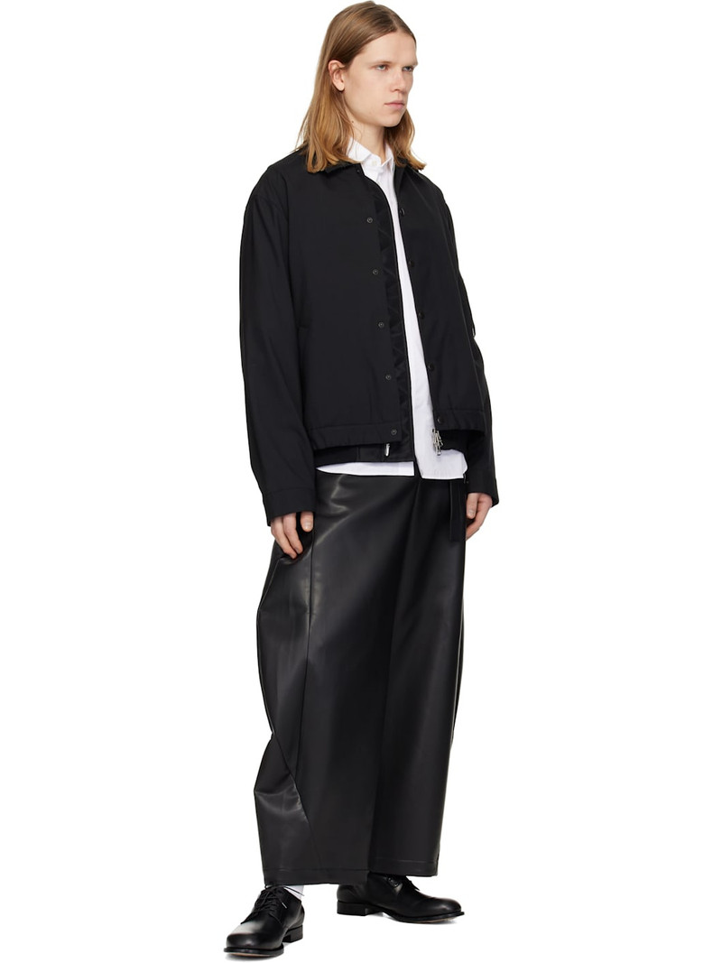 sacai Black Suiting & Nylon Twill Bomber Jacket outlook