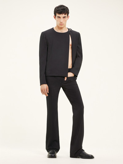 courrèges HERITAGE PINSTRIPES BOOTCUT PANTS outlook