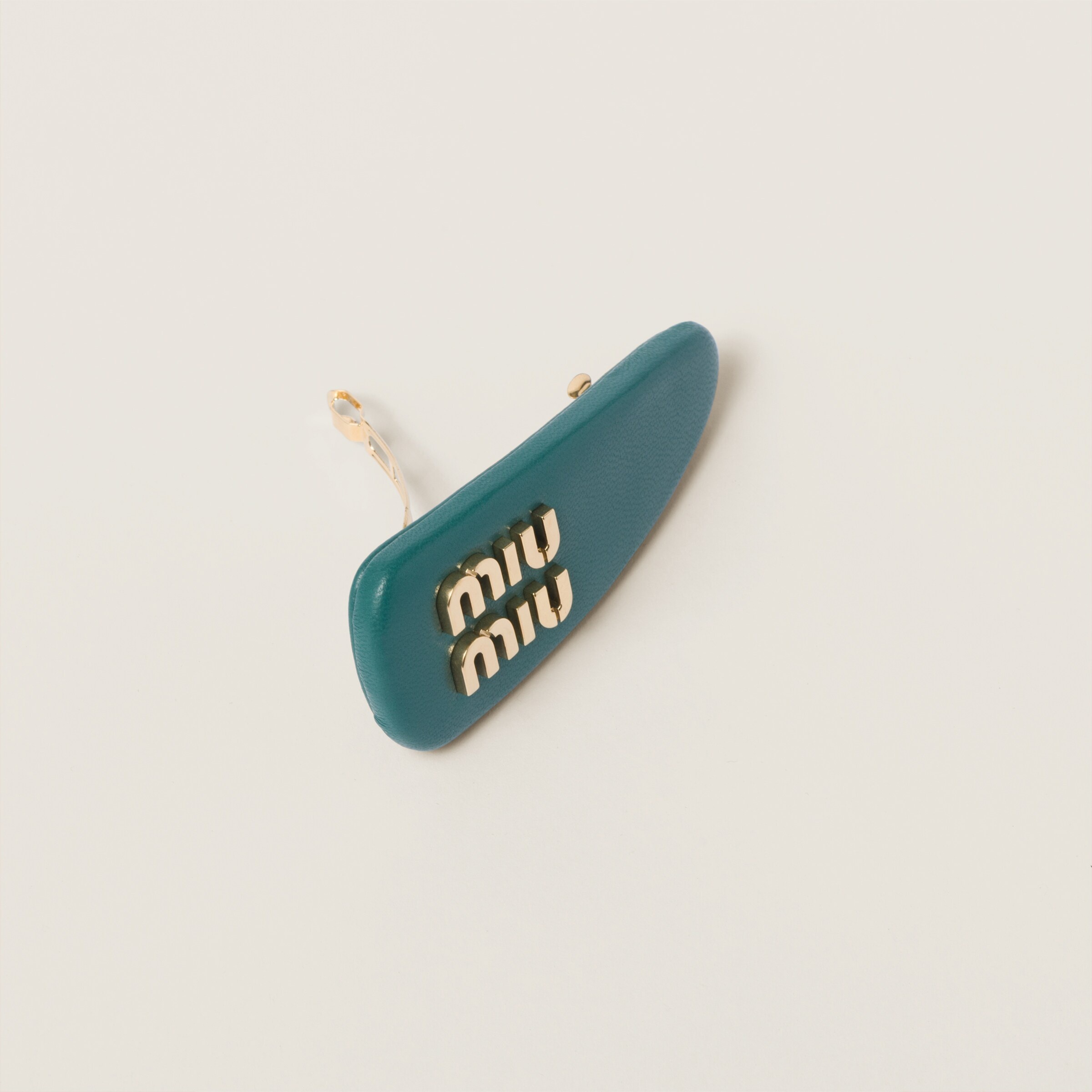 Nappa leather hair clip - 2