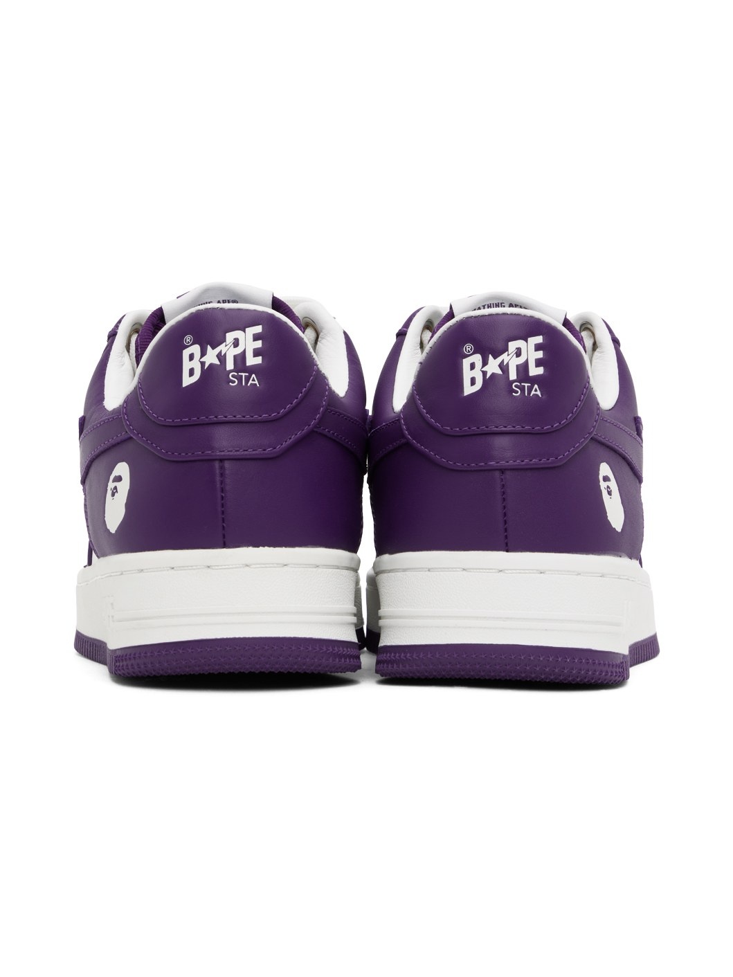 Purple & White Sta #4 Sneakers - 2
