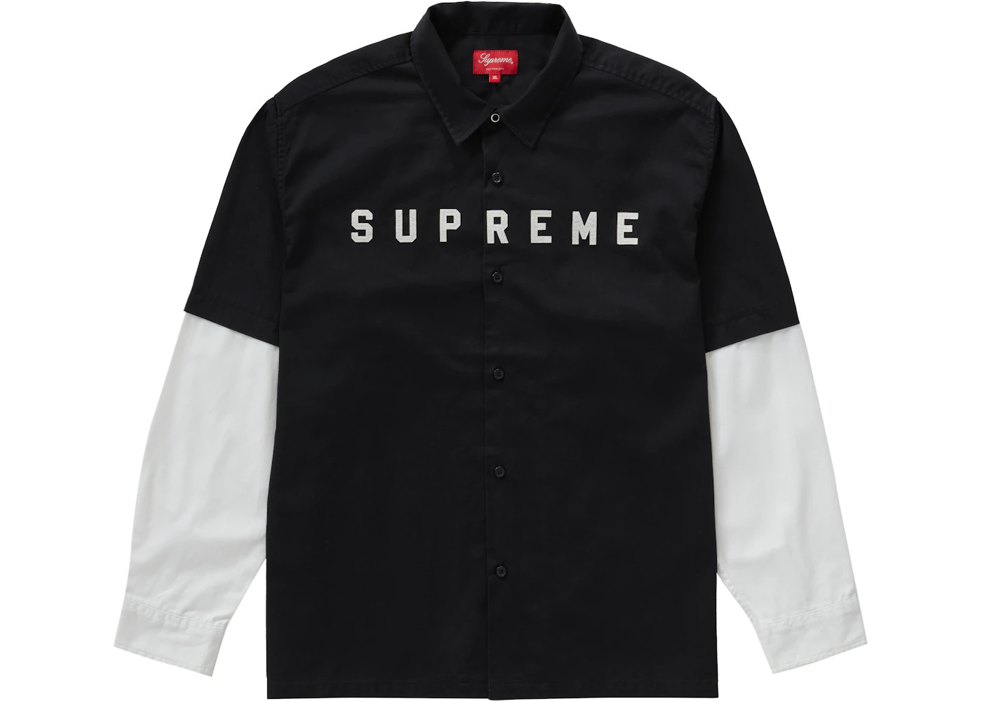 Supreme 2-Tone Work Shirt Black - 1
