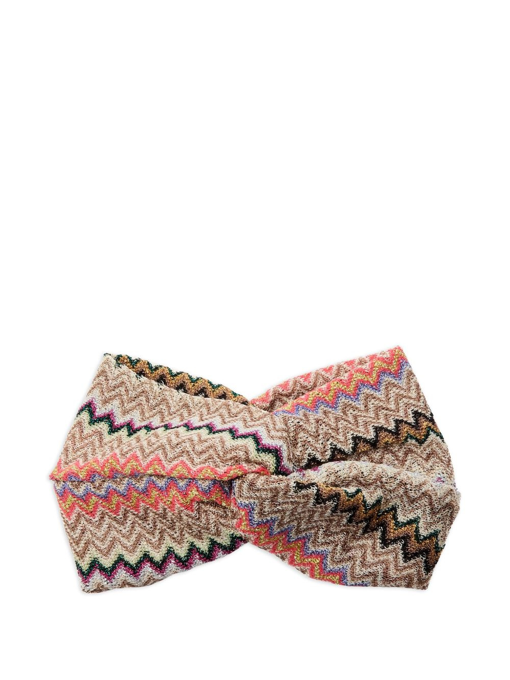 zigzag knitted headband - 1