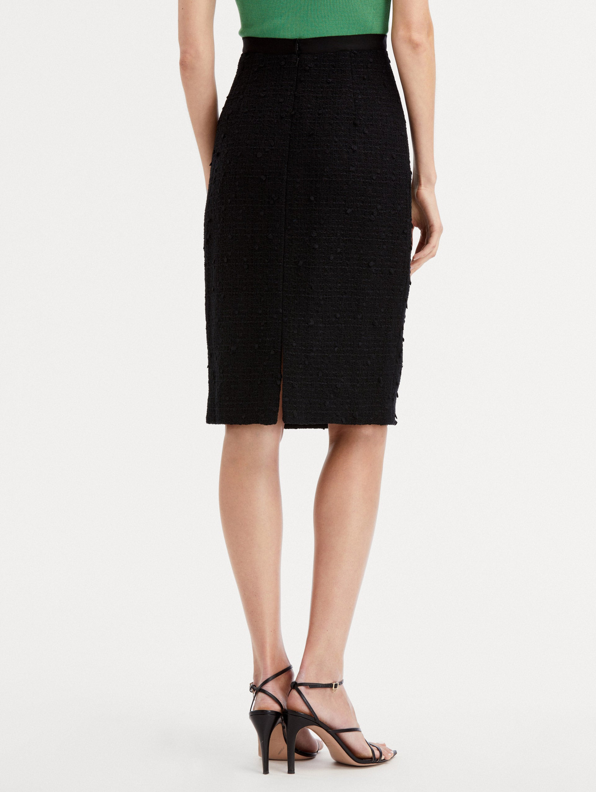 RIBBON TWEED PENCIL SKIRT - 3