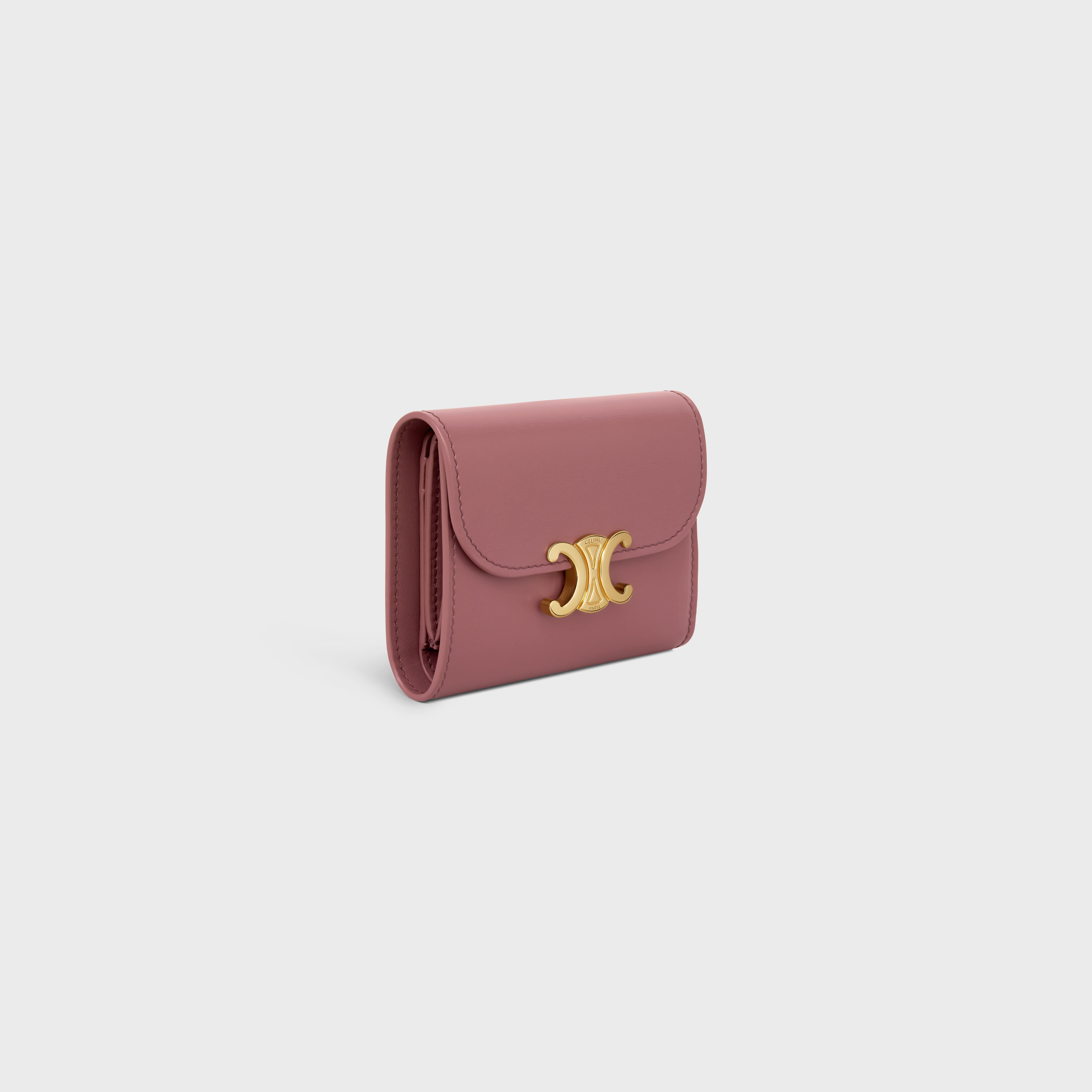 Small Flap Wallet TRIOMPHE in Shiny calfskin - 2