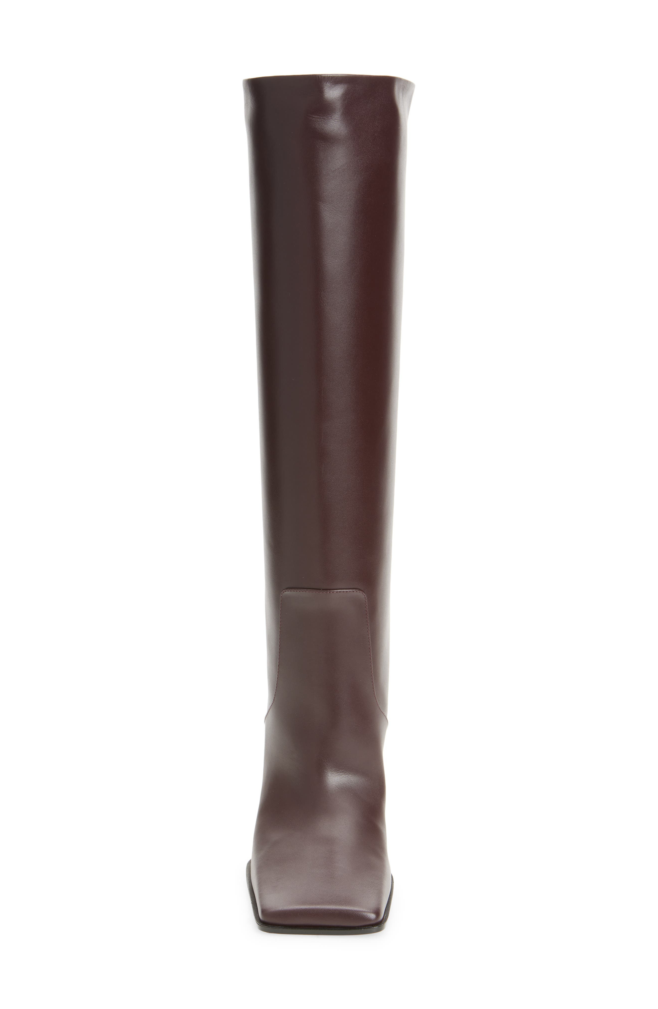 Alaïa Square Toe Tall Boot in Chocolat at Nordstrom - 4