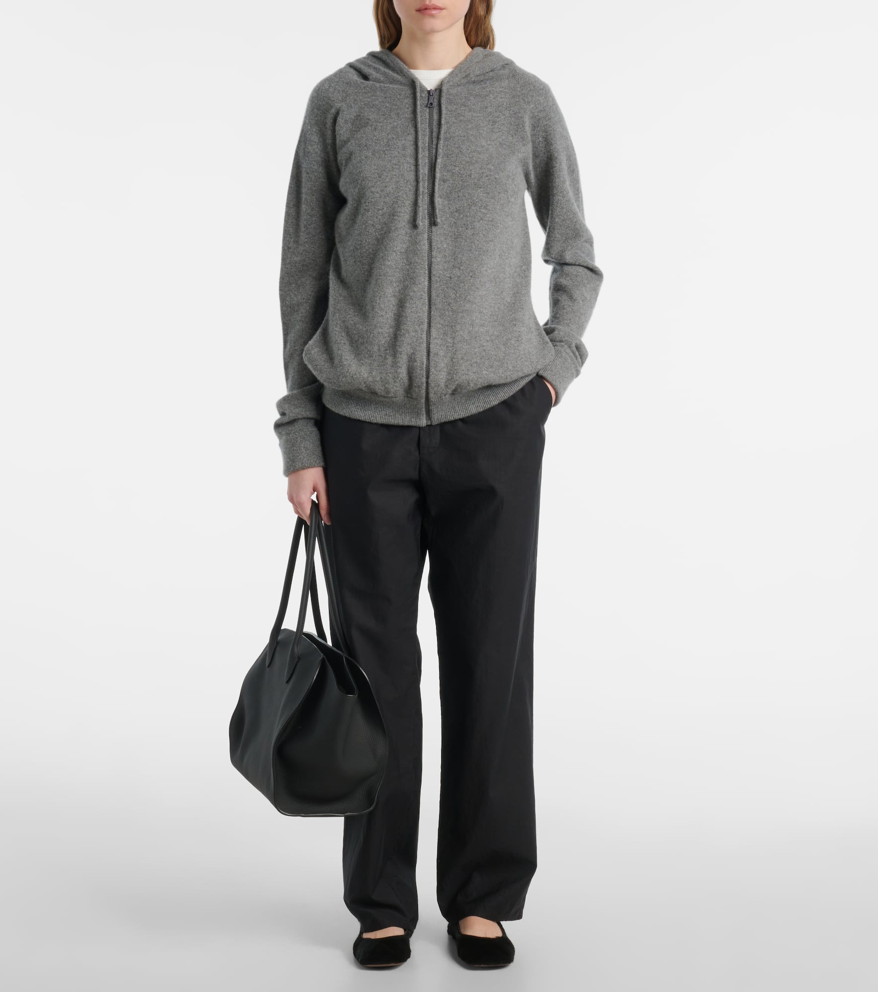 Kawoa cashmere zip-up hoodie - 2