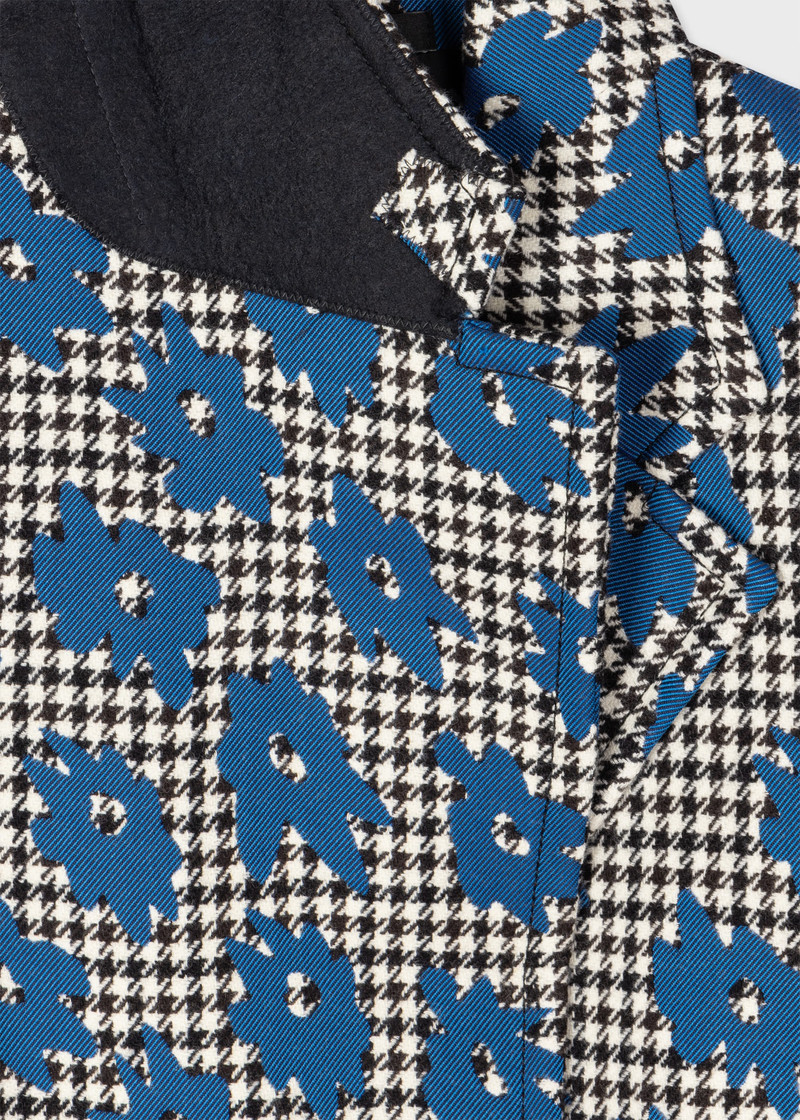 Paul Smith Dogtooth 'Big Flower' Double-Breasted Coat outlook