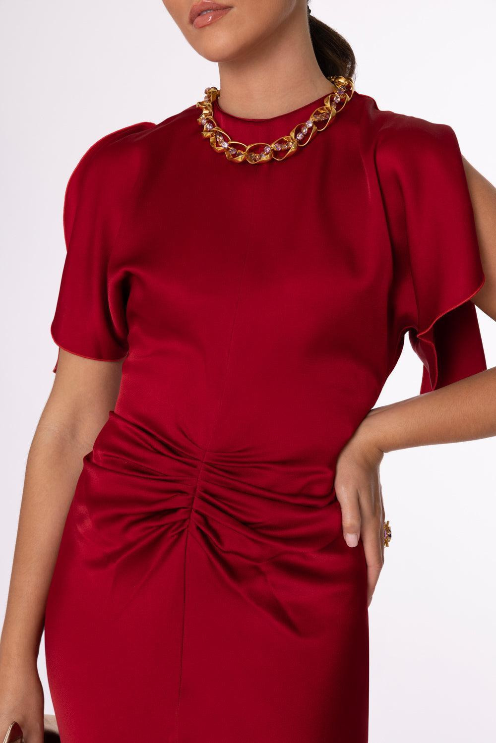 Gathered Waist Gown - 4