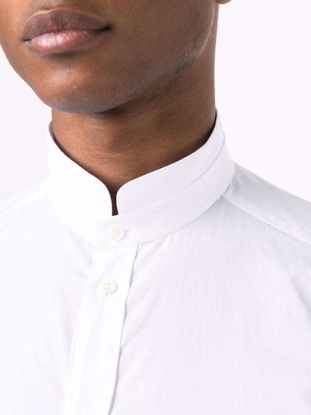 band-collar shirt - 5