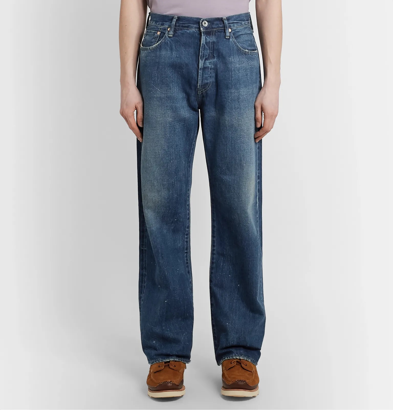 Wide-Leg Selvedge Denim Jeans - 4