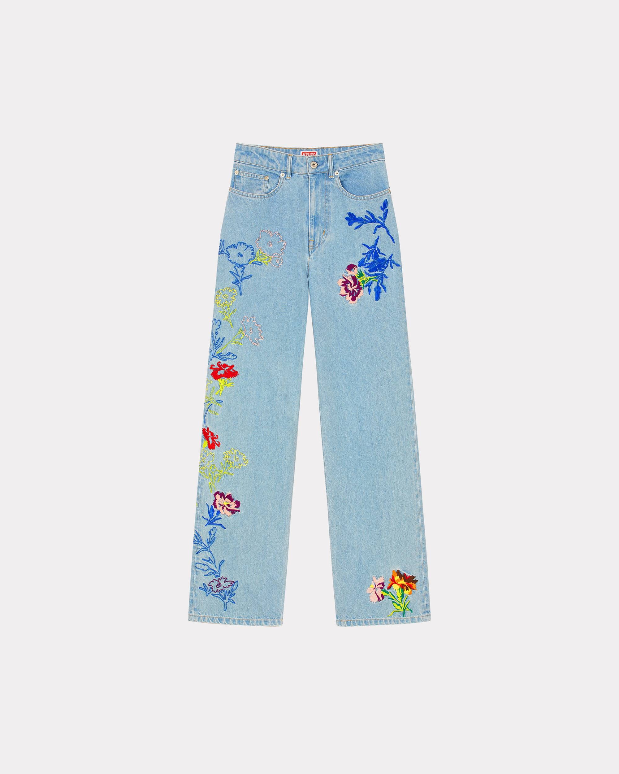'KENZO Drawn Flowers' AYAME embroidered jeans - 1