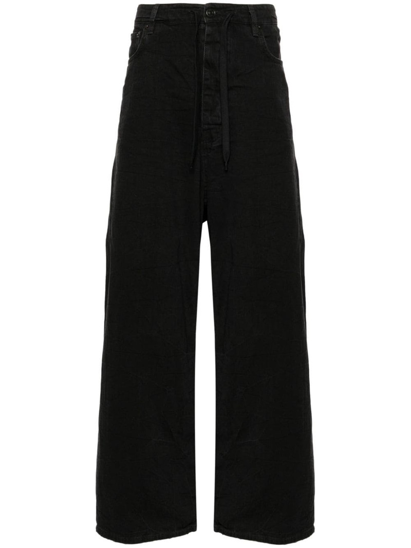 drawstring wide-leg jeans 1