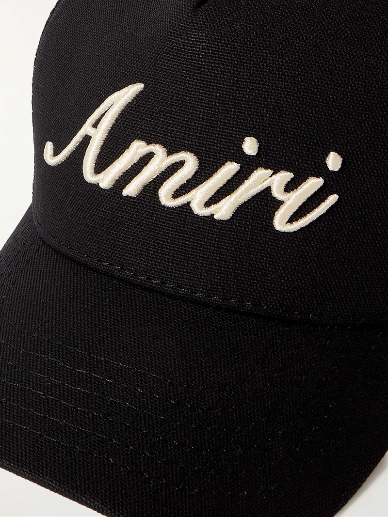 Logo-Embroidered Cotton-Canvas and Mesh Trucker Hat 4