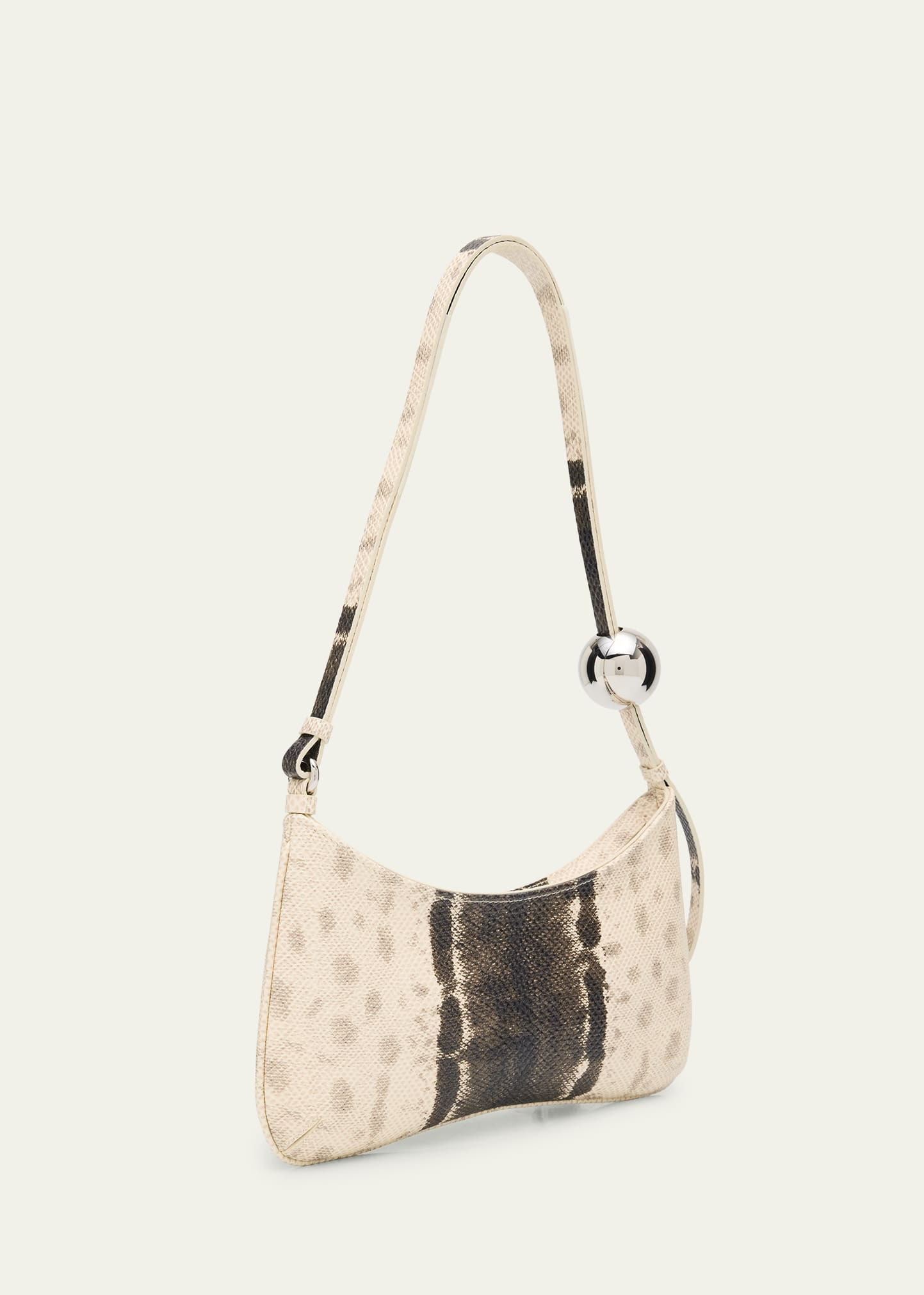 Le Bisou Snake-Embossed Leather Shoulder Bag - 3