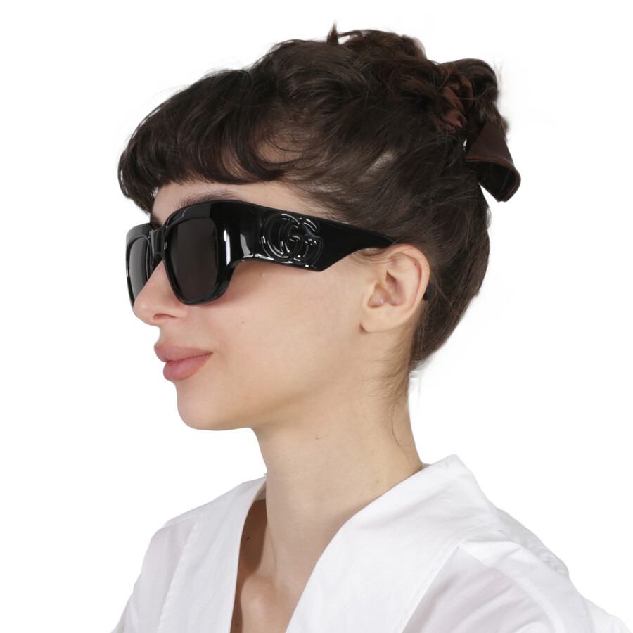 Gucci Grey Square Ladies Sunglasses GG1545S 001 53 - 2