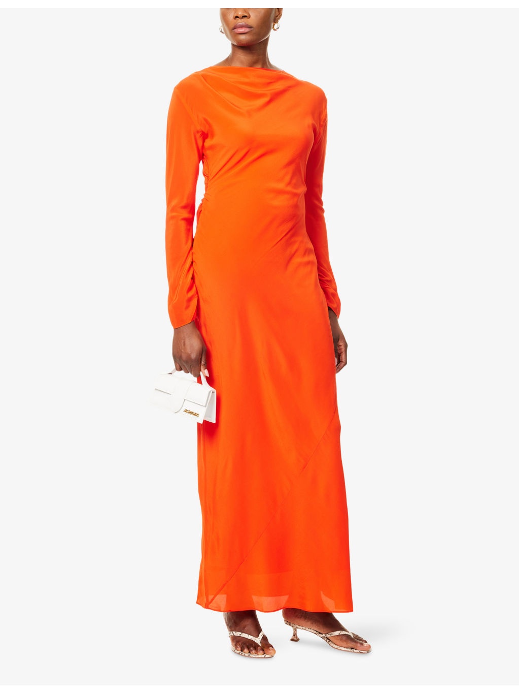 Fresca Gathered Silk Midi Dress - 2