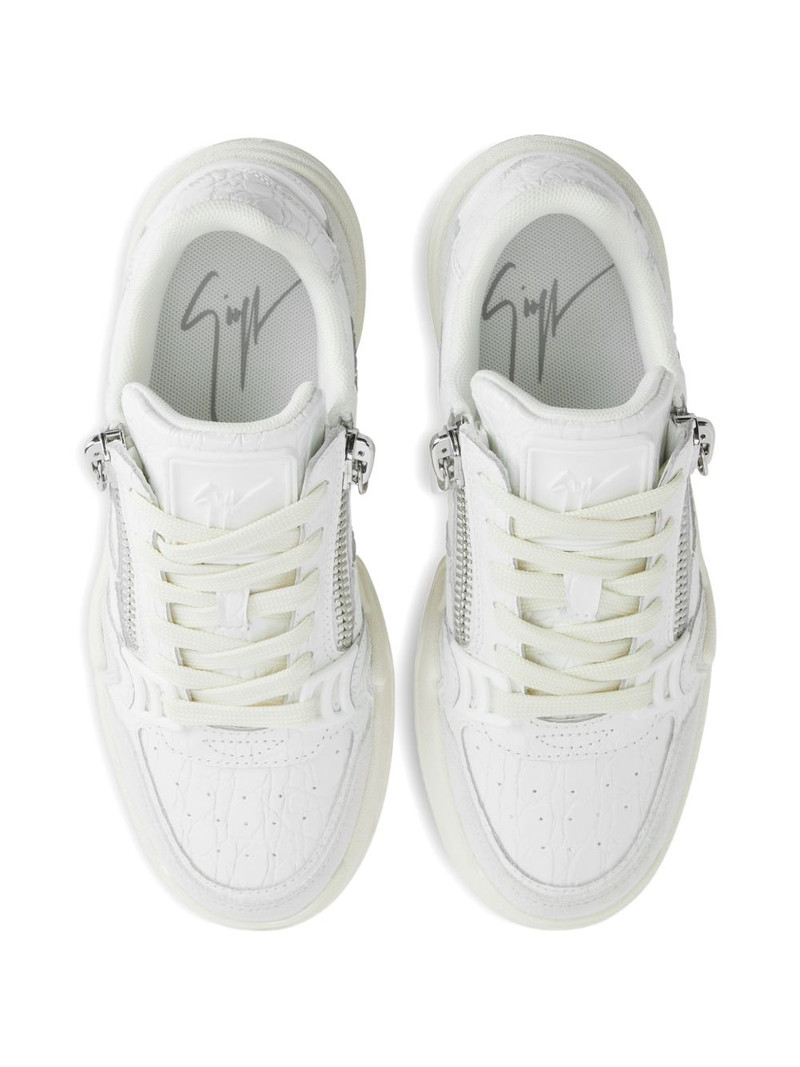 Gz-ghost crocodile print side zips sneakers 4