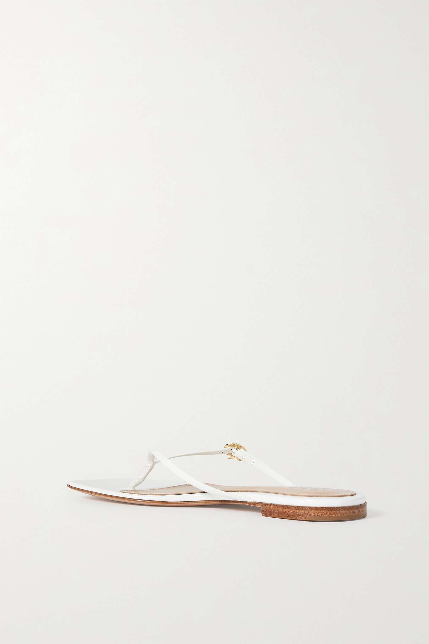 Glossed-leather sandals - 3
