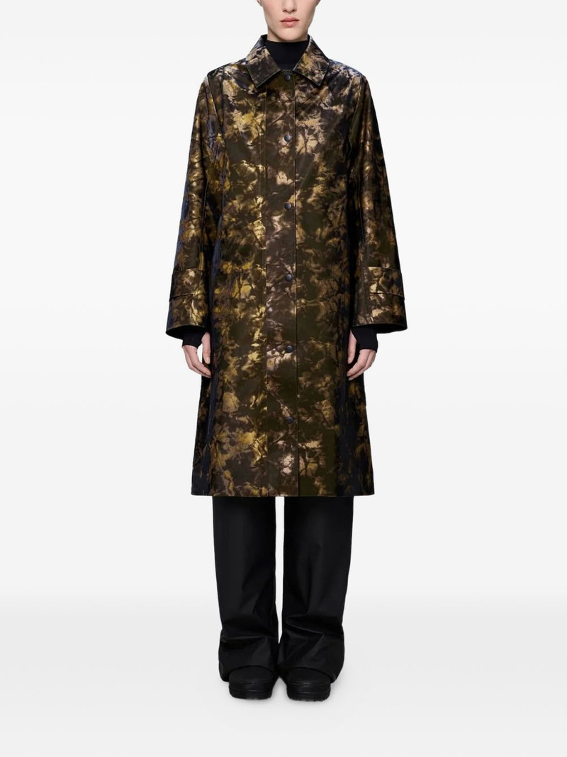 RAINS patterned single-breasted coat outlook