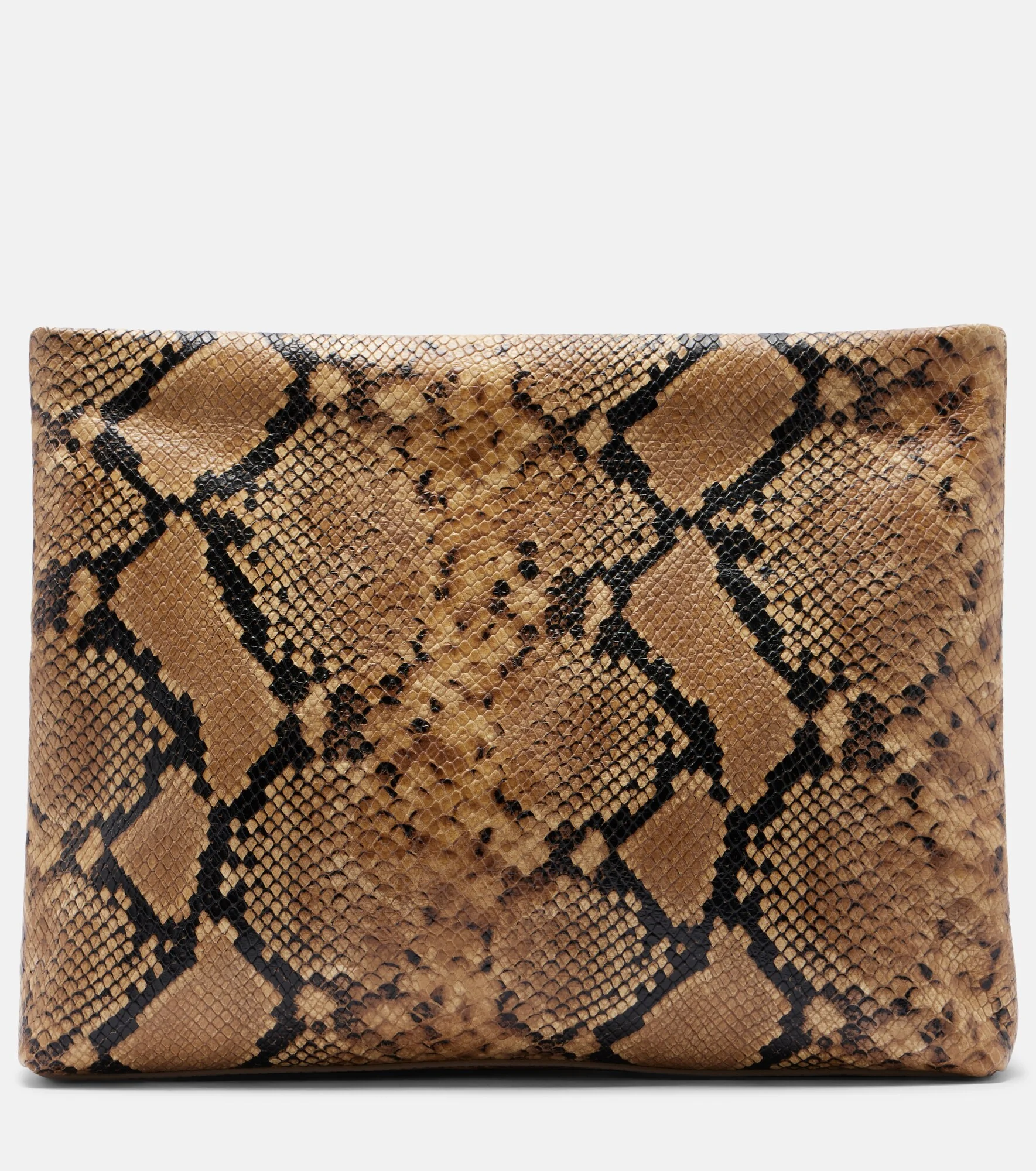 Jerry Small snake-print leather clutch - 1