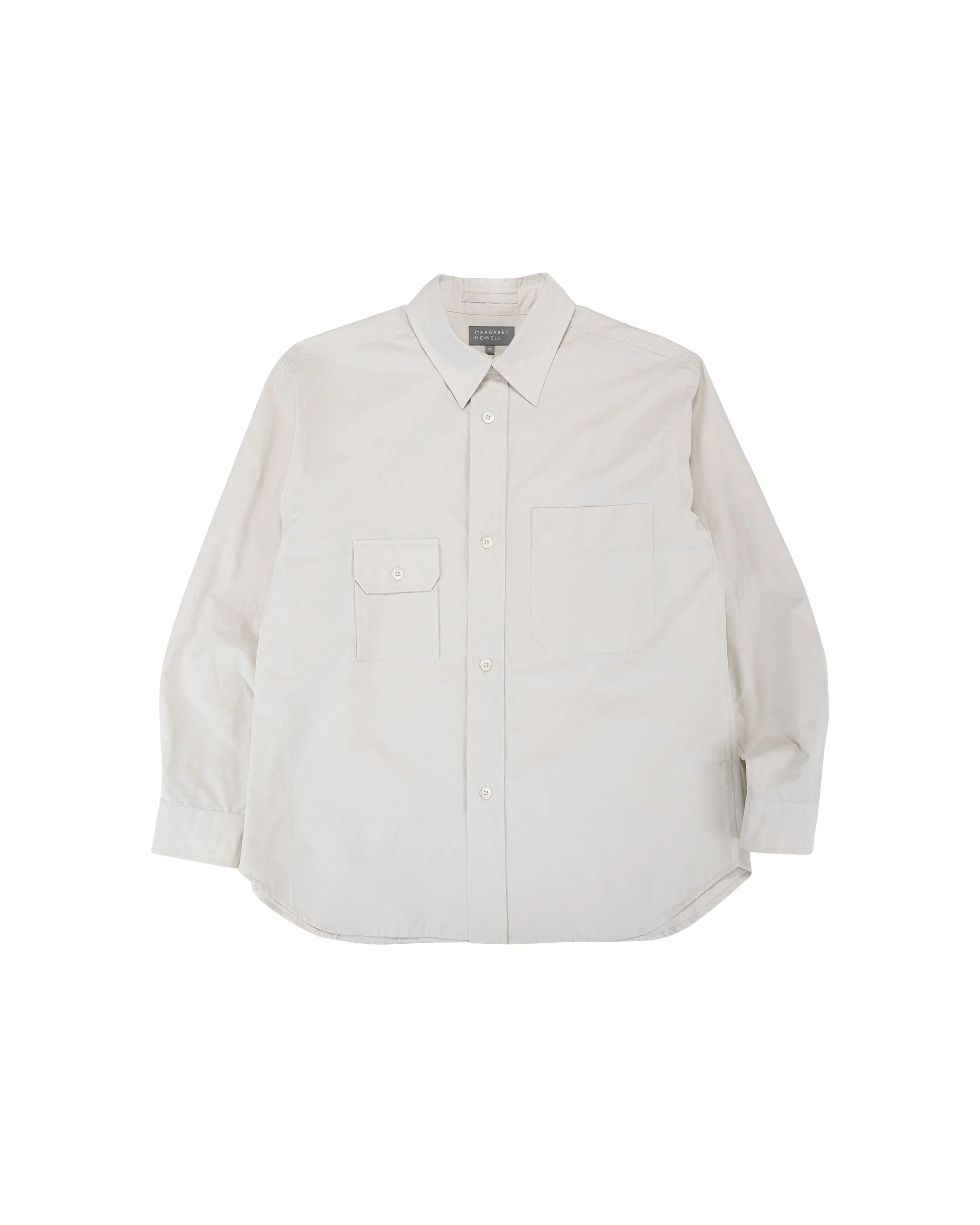 Odd Pocket Shirt Yarn Dye Cotton Poplin Parchment - 1