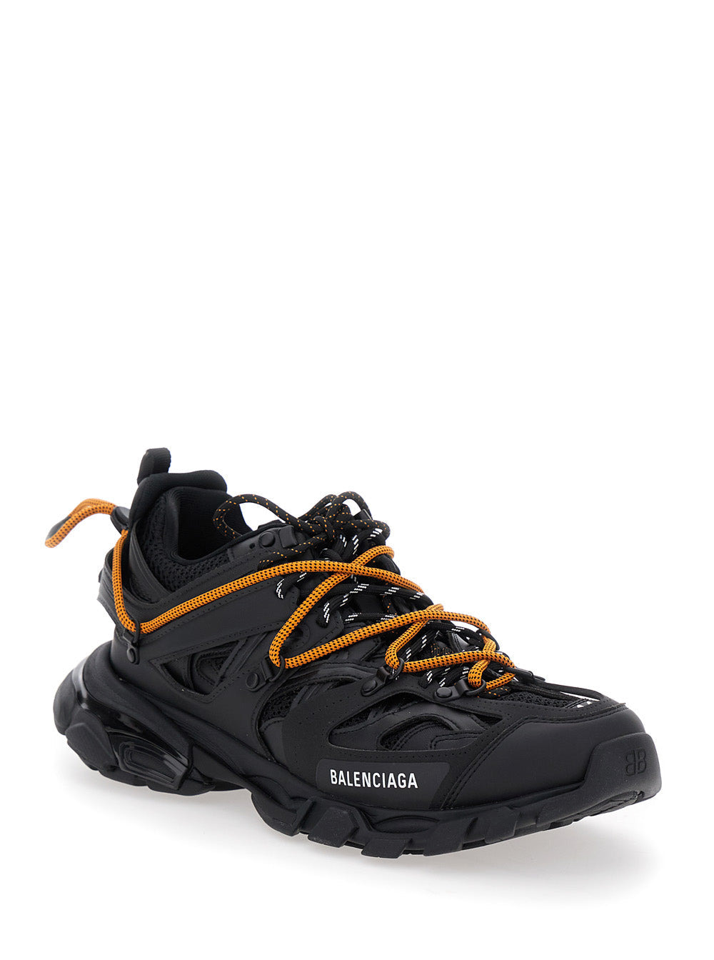 Balenciaga Men 'Track Trail Laces' Black Sneakers With Rear Closure With Cord Laces And Logo Letteri - 2