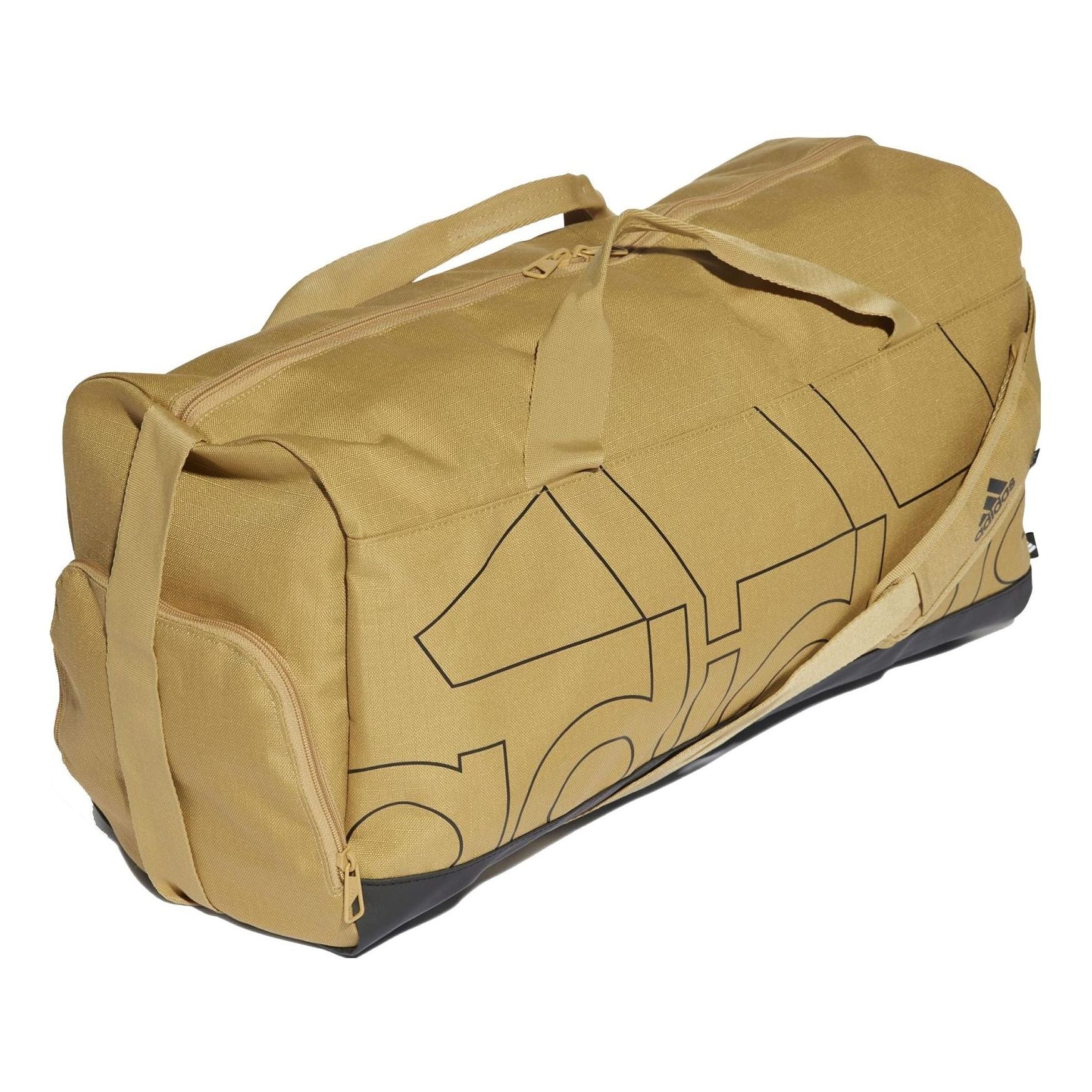 adidas Badge of Sport Duffel Bag Medium 'Tan Black' HC7230 - 2