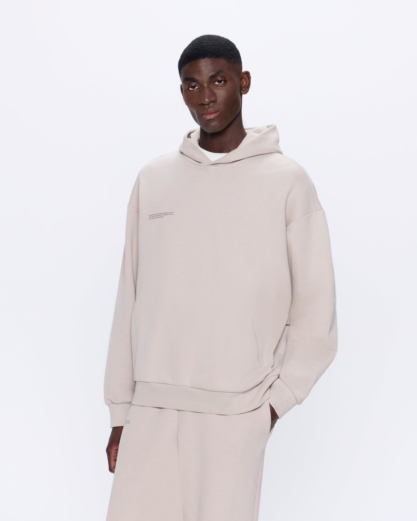 Mens 365 Midweight Hoodie - Stone - 2