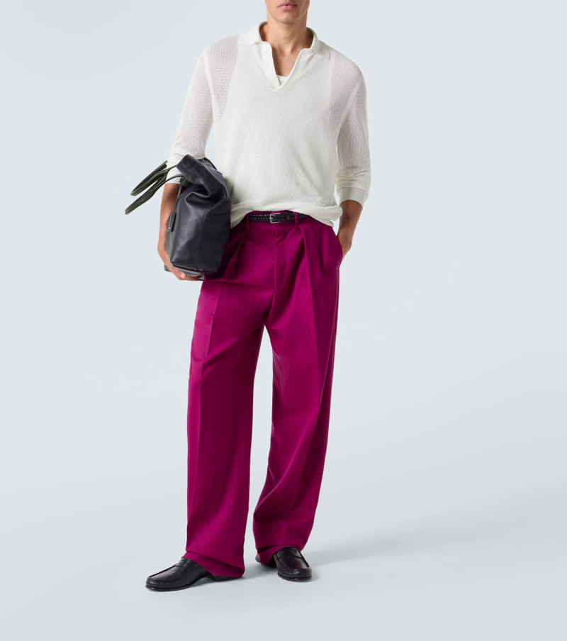 TOM FORD Semi-sheer cotton polo sweater outlook