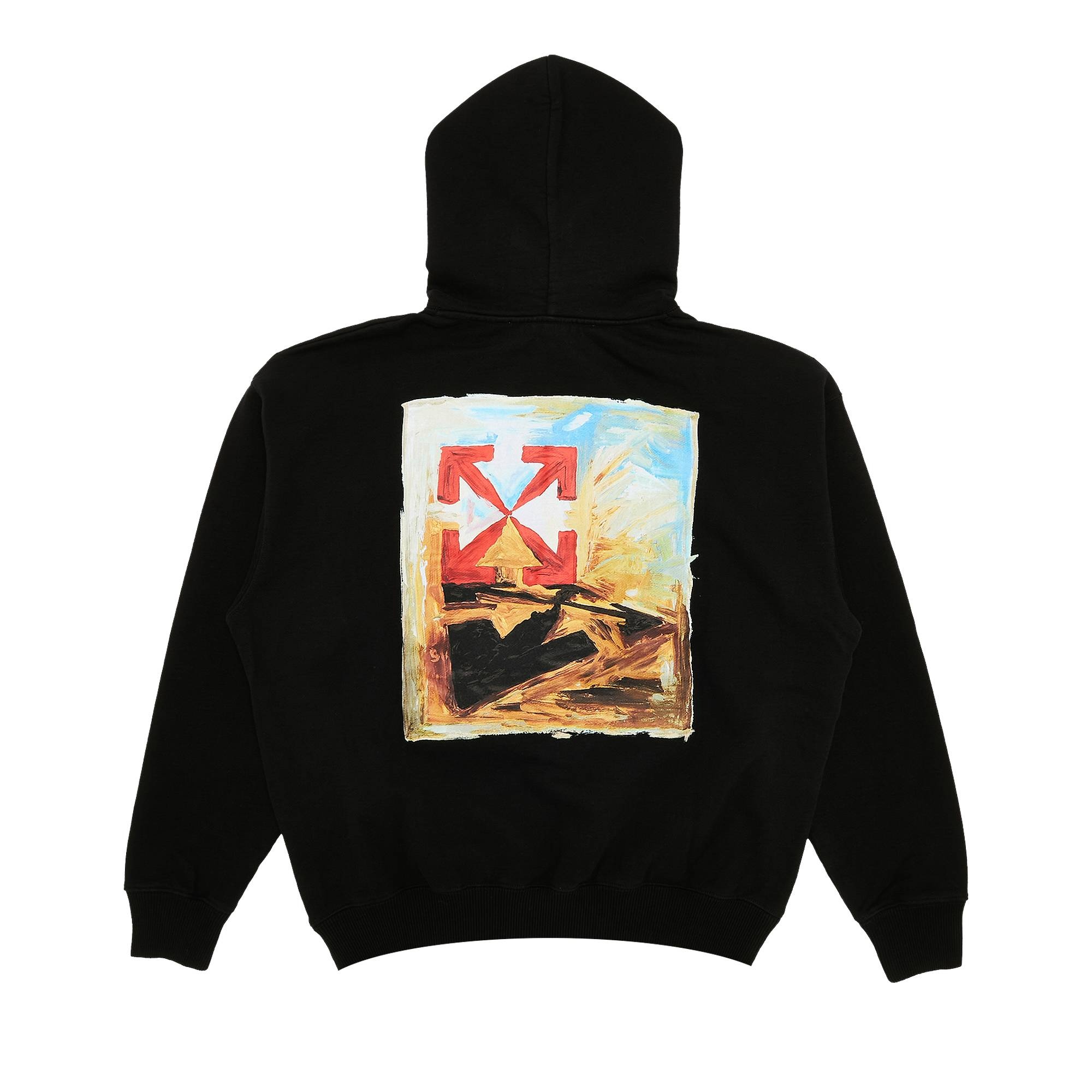 Off-White Arrow On Canvas Skate Hoodie 'Black/Multicolor' - 2