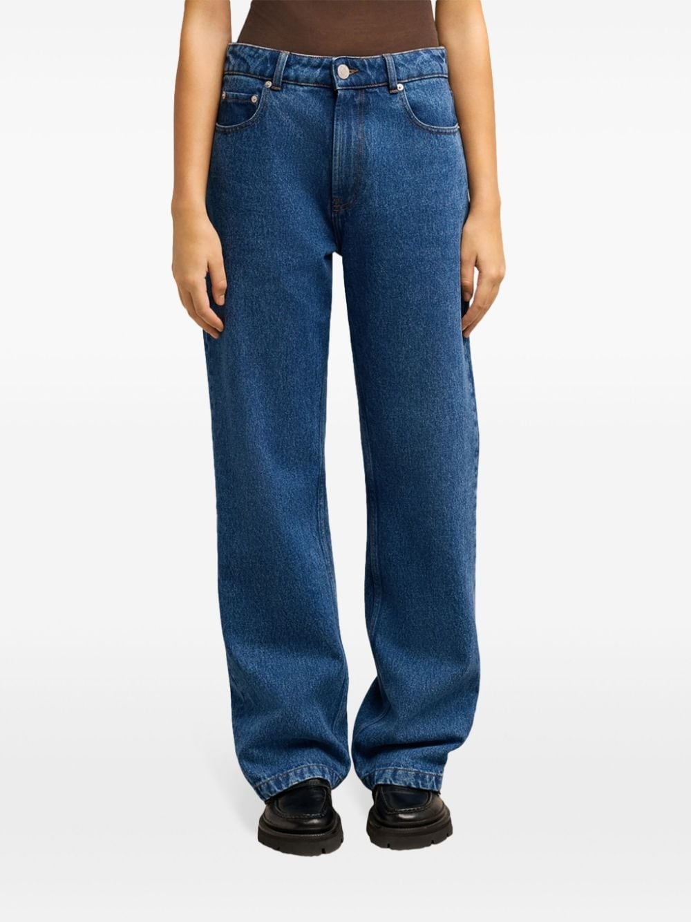 high-rise straight-leg jeans - 5