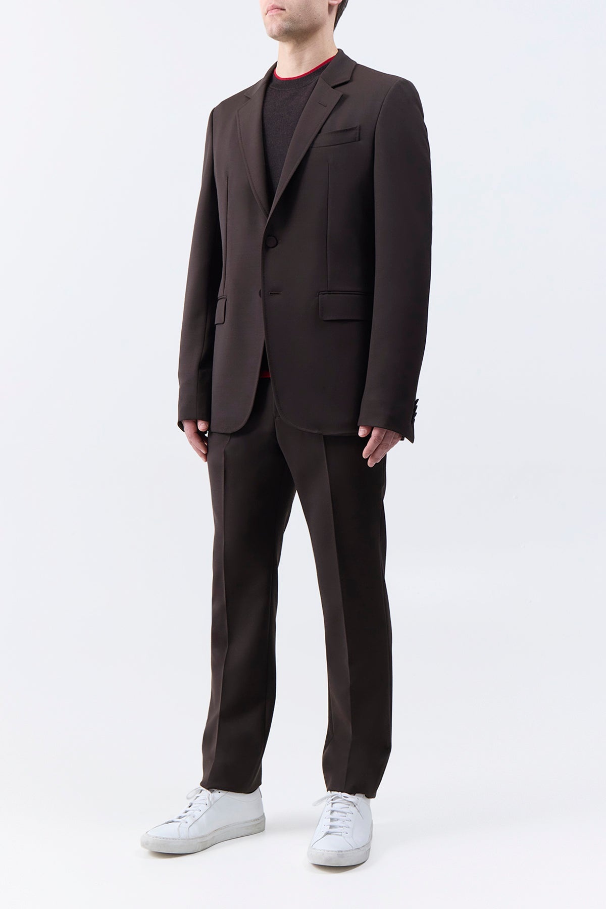 Irving Jacket in Chocolate Sportswear Wool - 4