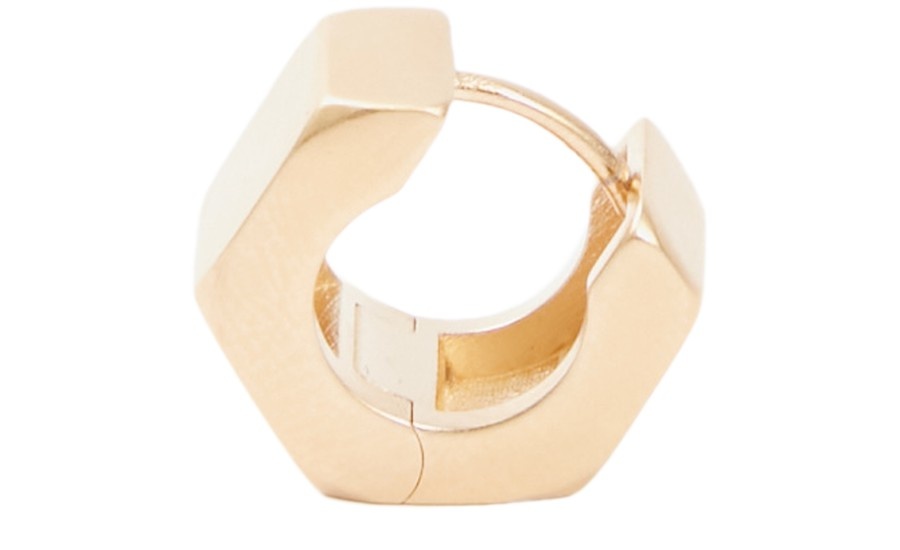 Bolt and nut hoop earring - 1