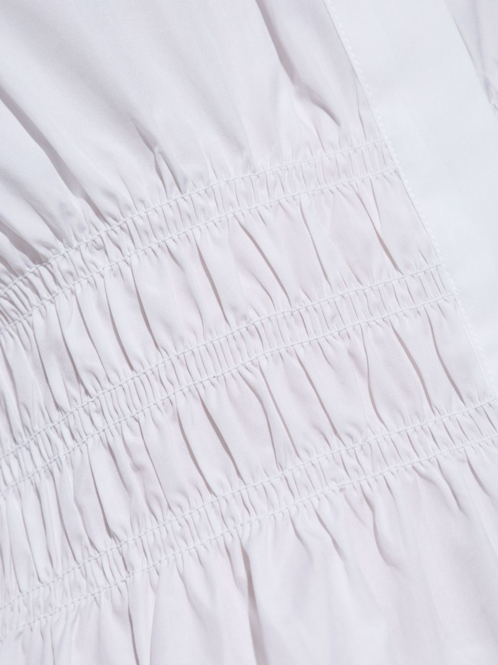 smocked-waist button-down shirt - 5