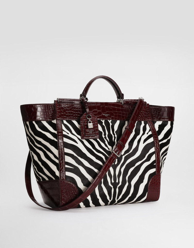 Sicily pony and polished alligator handbag 3