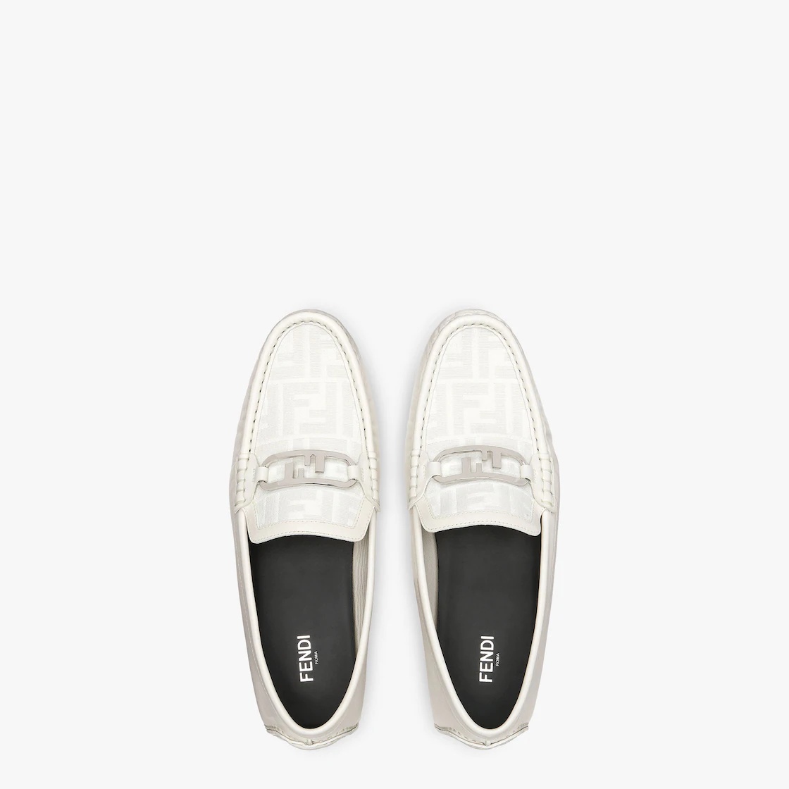 White leather loafers - 4