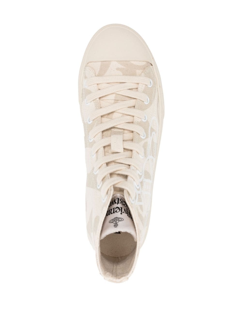 Orb-motif lace-up sneakers - 4