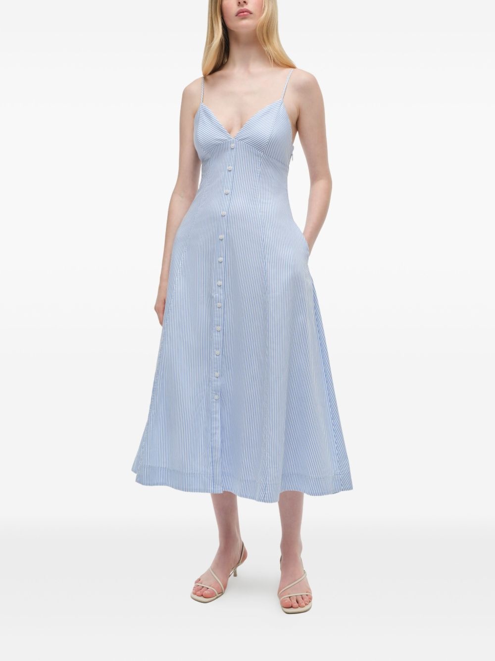 Honor button-front midi dress - 5