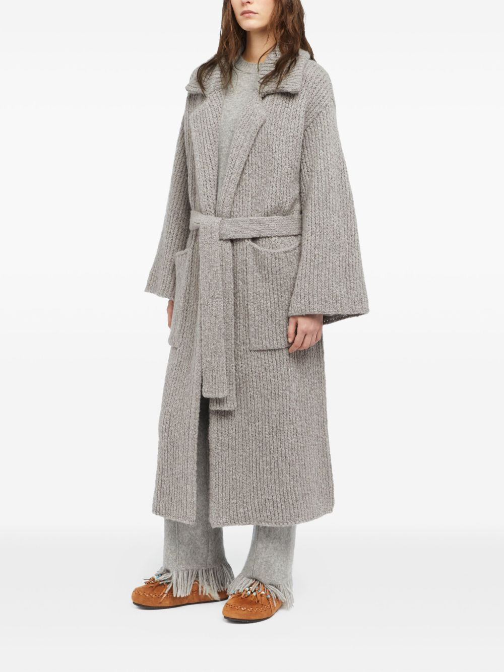 Finest ribbed belted cardi-coat - 3